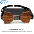 2016 wholesale gift set handmade men wood bow tie with flexiable cloth
